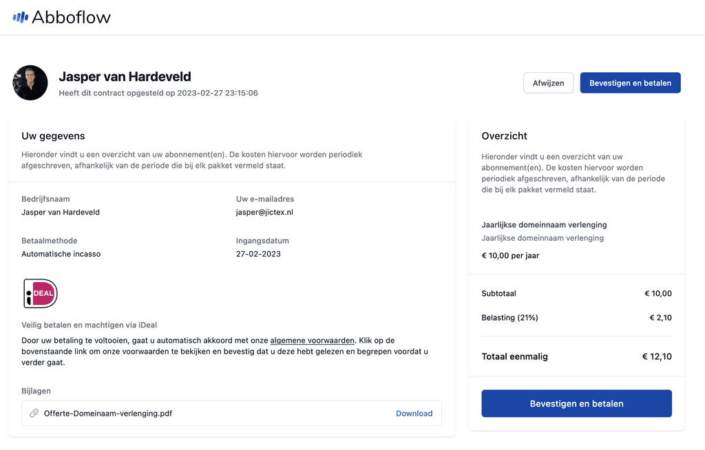 Duidelijk contract